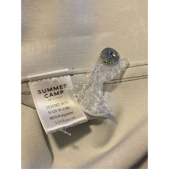 Summer Camp Mens Green Forest Toile Print Long Sleeve Button-up Shirt Large - Picture 5 of 5